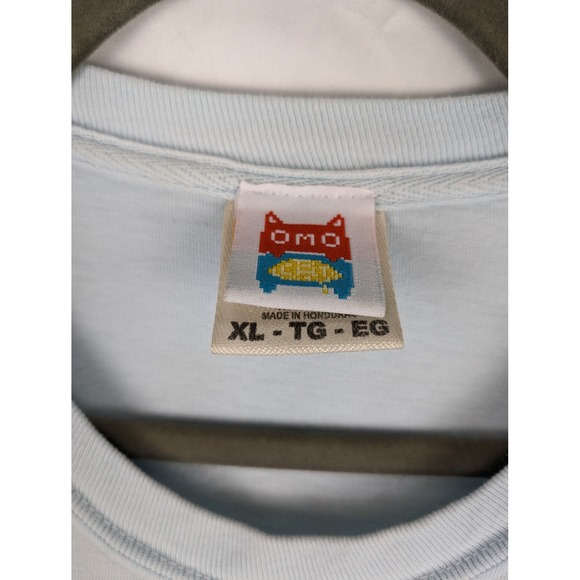 OMO Collab XL Graphic TShirt Dogs Cats Anime Blue Baggy Coquette kpop streetwear - Picture 4 of 9